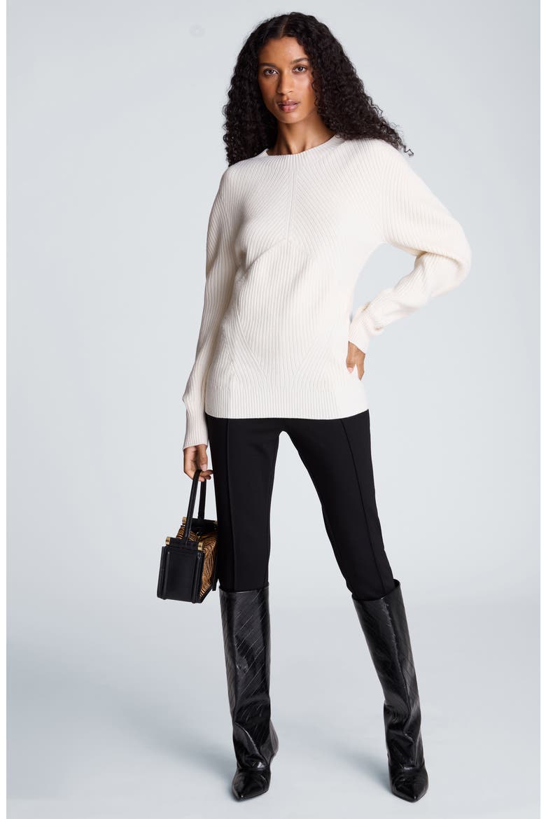 Seamless Mock Neck Sweater, Alternate, color, OYSTER