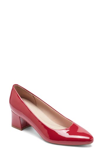 Easy Spirit Nicole Almond Toe Pump In Red