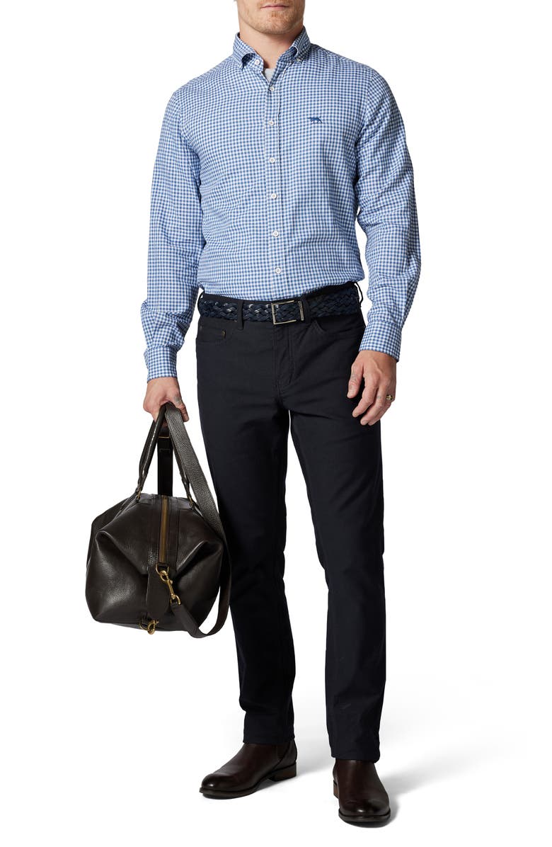 Rodd & Gunn Sports Fit Gingham Button-Down Oxford Shirt, Alternate, color, Sea Blue