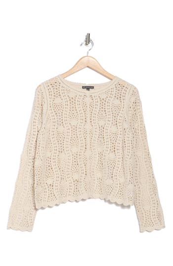 ADRIANNA PAPELL ADRIANNA PAPELL POINTELLE SWEATER