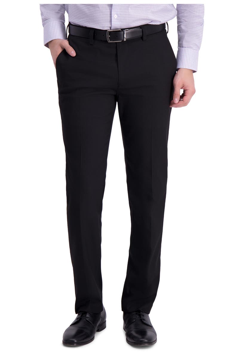 Louis Raphael Solid Flat Front Slim Fit Dress Pants, Main, color, 