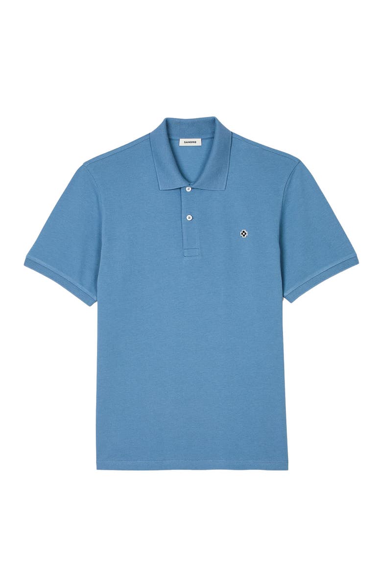 SANDRO Polo shirt with Square Cross patch, Alternate, color,