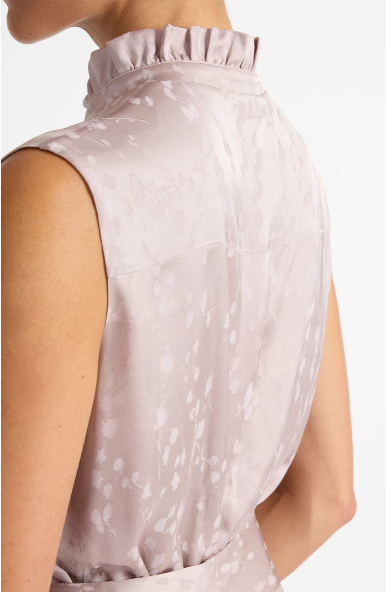 Santorelli Nirva Sleeveless Dress in Tonal Floral Jacquard, Alternate, color, Lilac Shadow