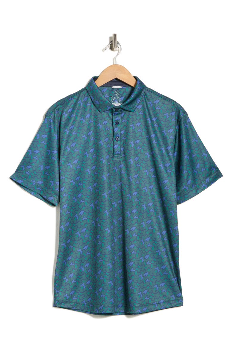 Swannies Pero Performance Golf Polo, Alternate, color, Forest