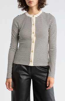 DKNY Jeans Rib Knit Cardigan