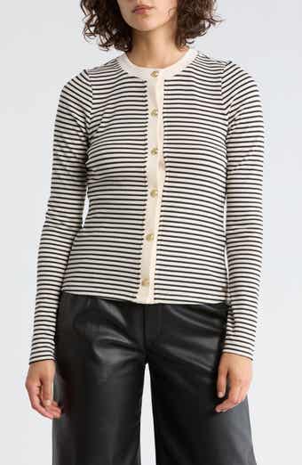 DKNY Jeans Rib Knit Cardigan