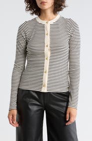 DKNY Jeans Rib Knit Cardigan