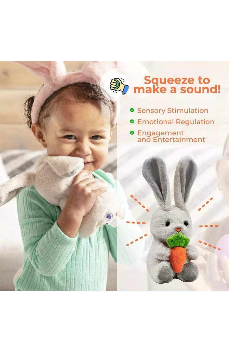 Sperric Plush Bunny with Carrot and Easter Pop It Toy Set, Alternate, color, Multicolor