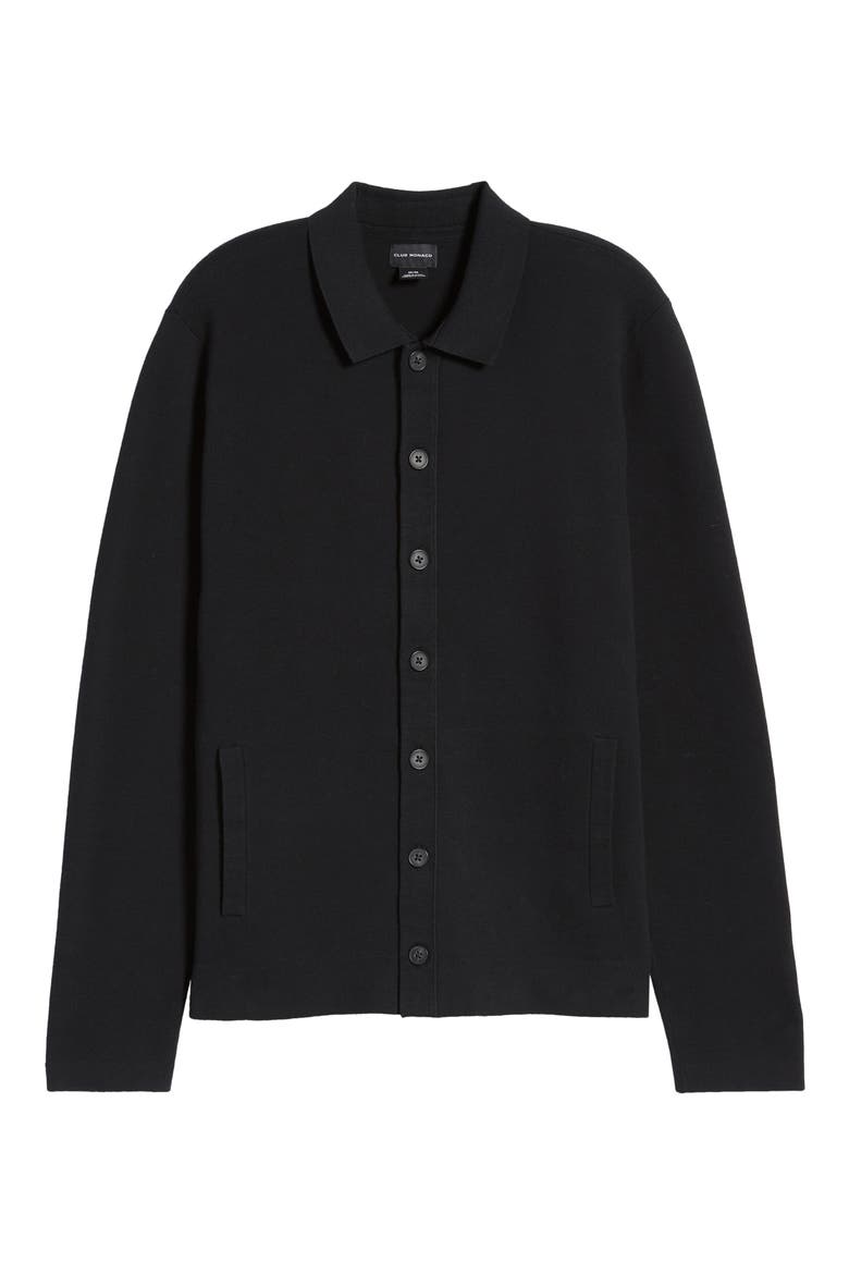 Milano Cotton Blend Cardigan, Alternate, color, CAVIAR