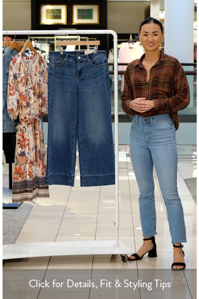 Teresa High Waist Wide Leg Ankle Jeans video