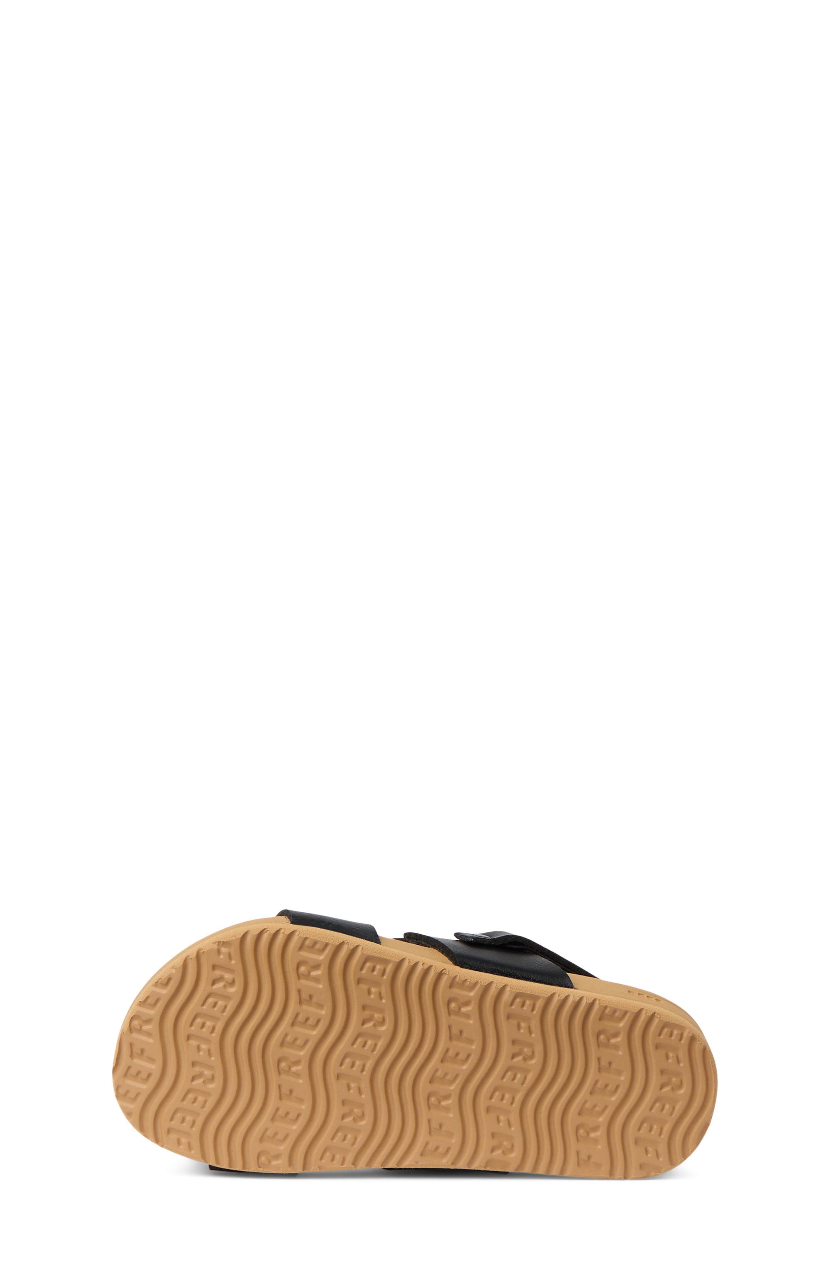 Reef Kids' Little Cushion Vista Slingback Sandal, Alternate, color, Black/ Tan