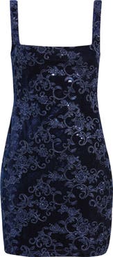 Jump Apparel Sequin Sleeveless Velvet Dress