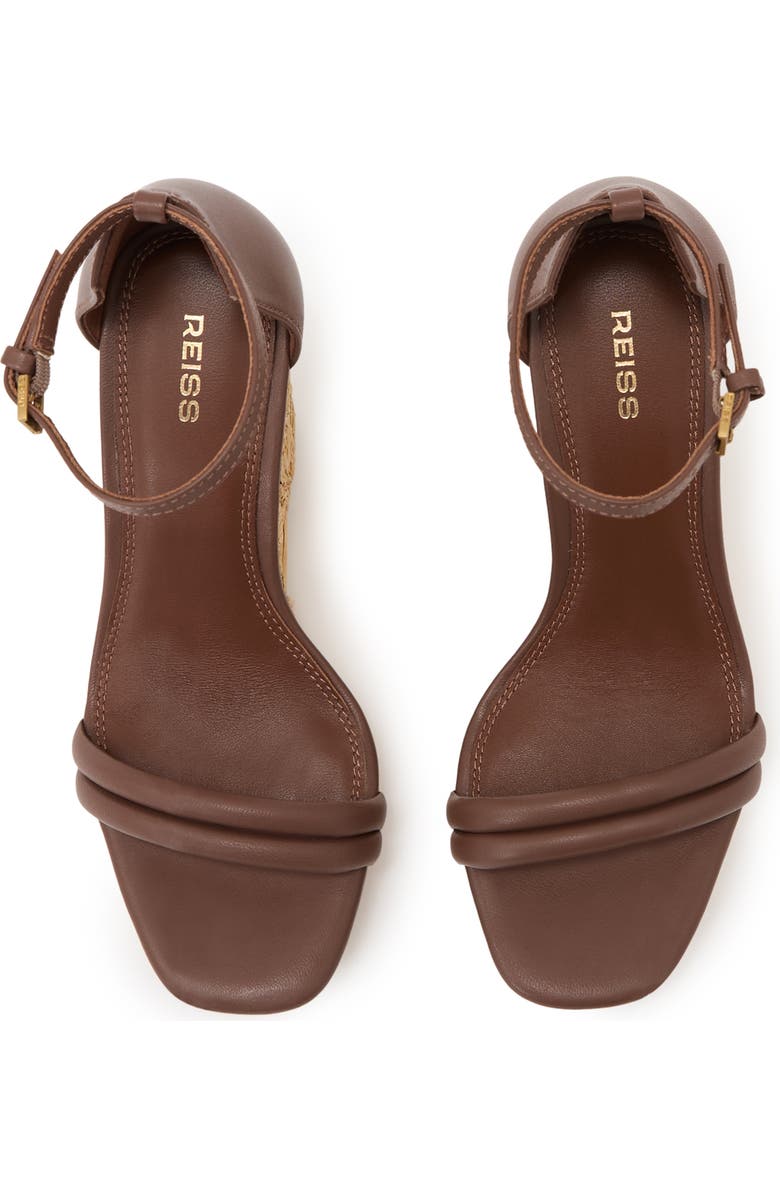 Reiss Hazel Ankle Strap Platform Wedge Sandal, Alternate, color, Tan