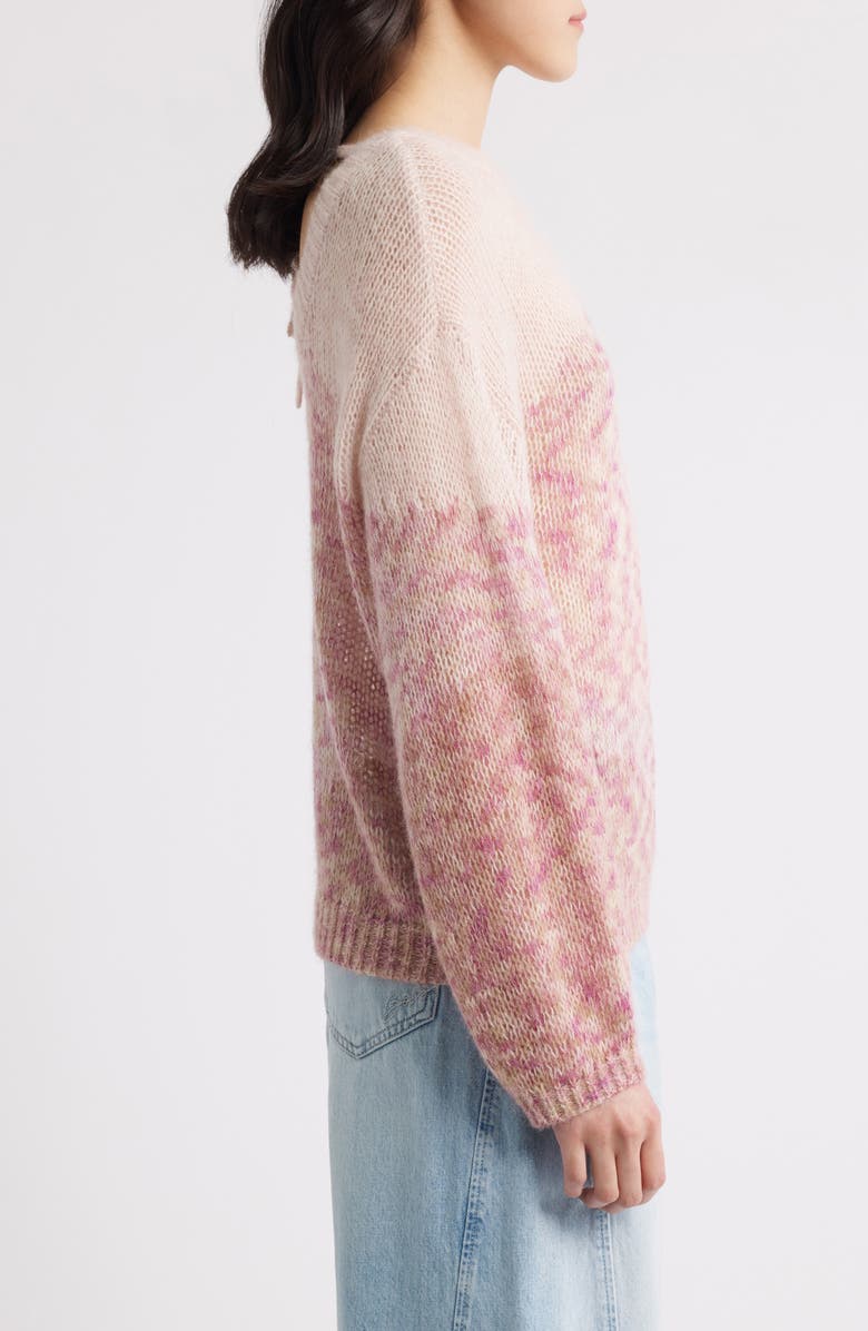 BOSS Orange Fargovia Cutout Sweater, Alternate, color, Pink Ombre