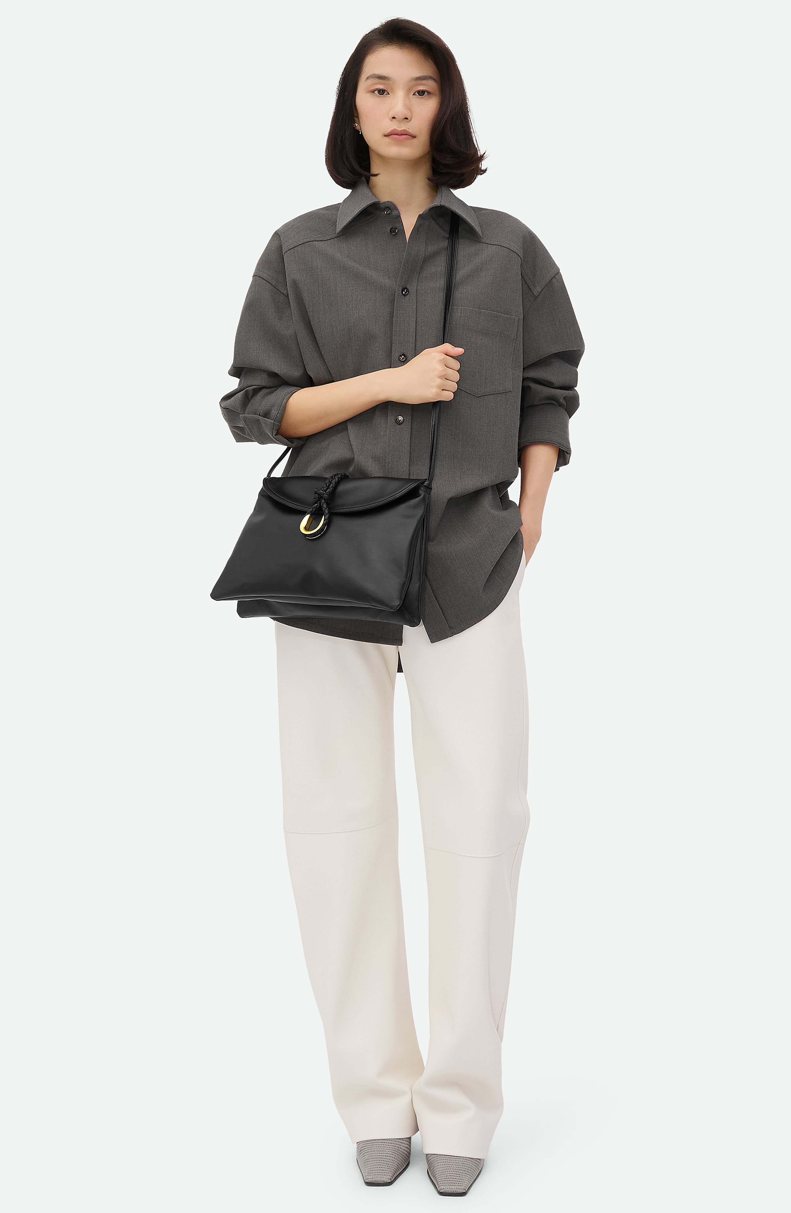 Bottega Veneta Medium Liberta Leather Shoulder Bag, Alternate, color, 