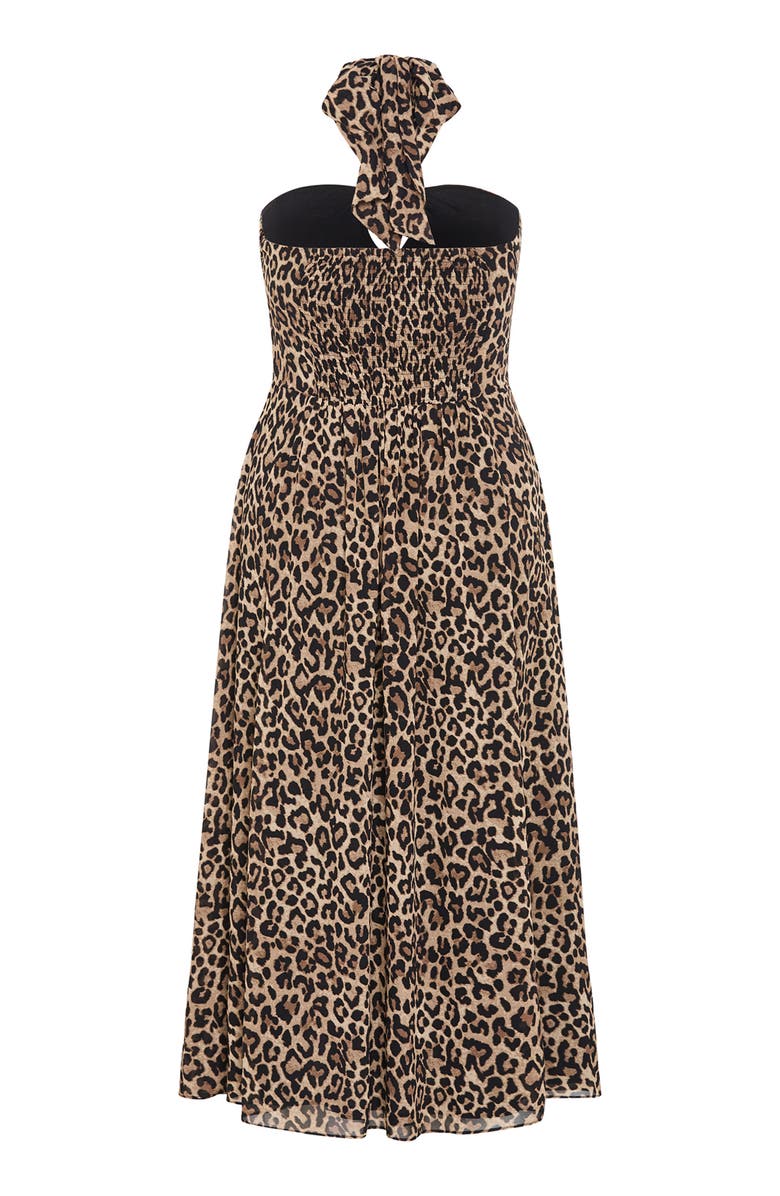 City Chic Everlee Floral Print Halter Dress, Alternate, color, 