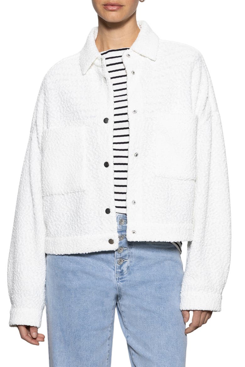 Trimmer Knit Shacket, Main, color, CHALK