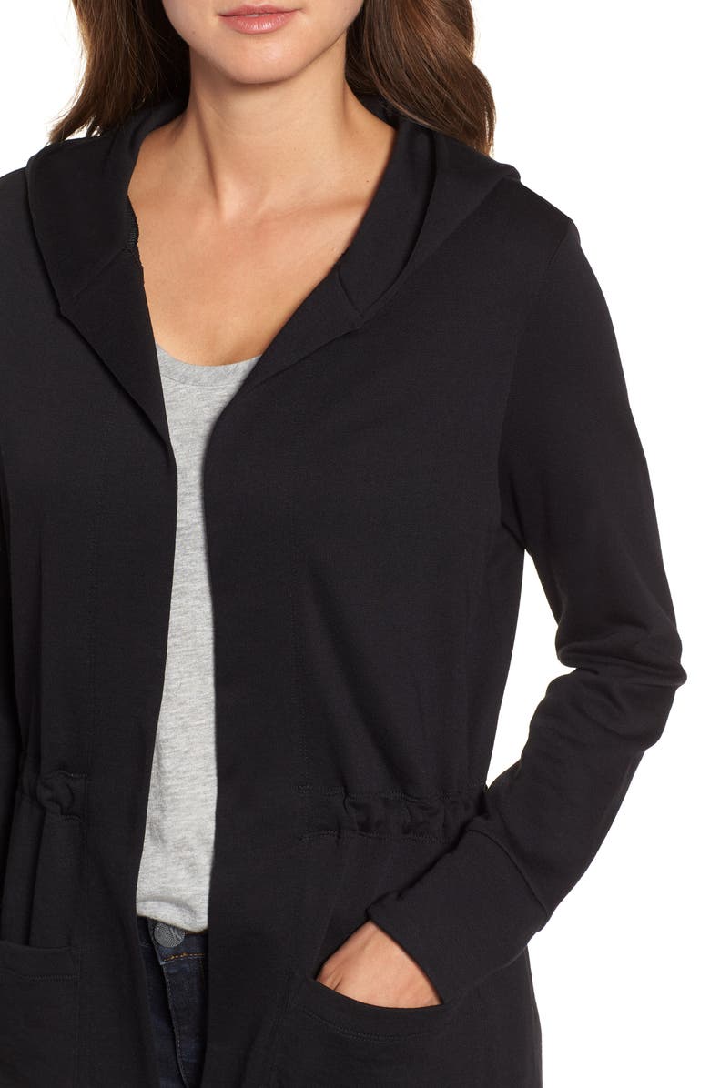 Caslon<sup>®</sup> HOODED FRENCH TERRY OPEN CARDI, Alternate, color, 