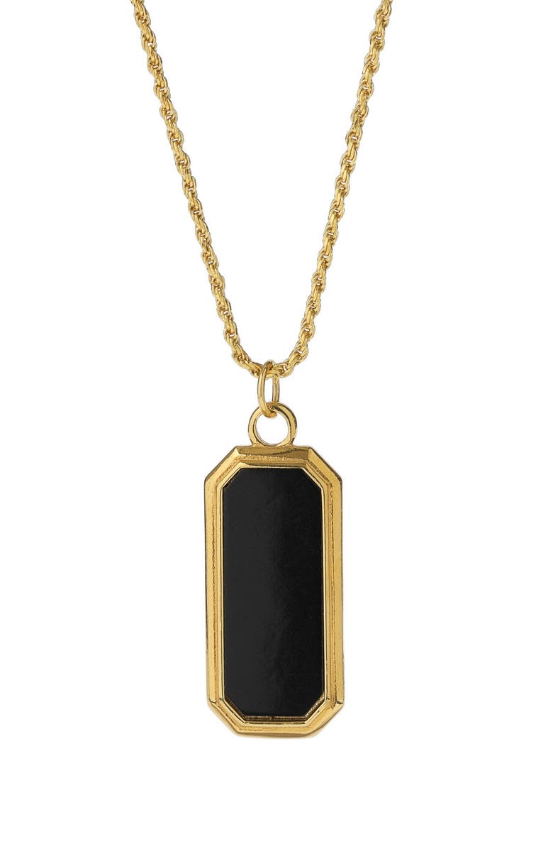 Degs & Sal Men's Onyx Frame Pendant Necklace, Alternate, color, 