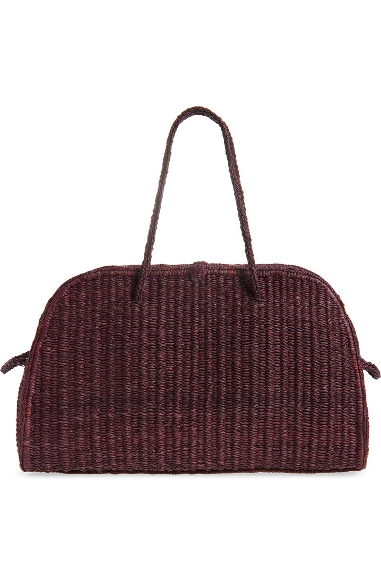 Jacquemus Le Grand Turismo Raffia Bowling Bag, Alternate, color, Brown 850