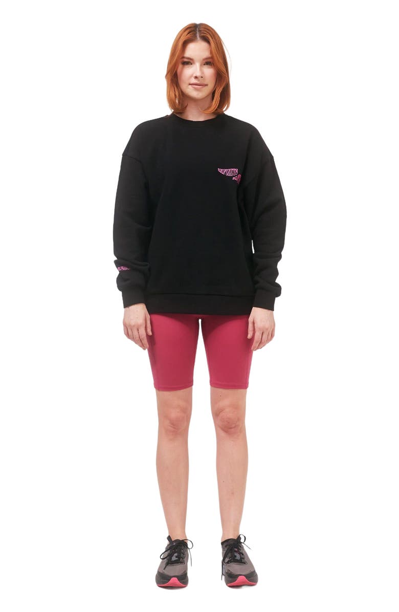 Rebody Active Infinite Passions Sweatshirt, Main, color, Metropolis Black/Fuschia