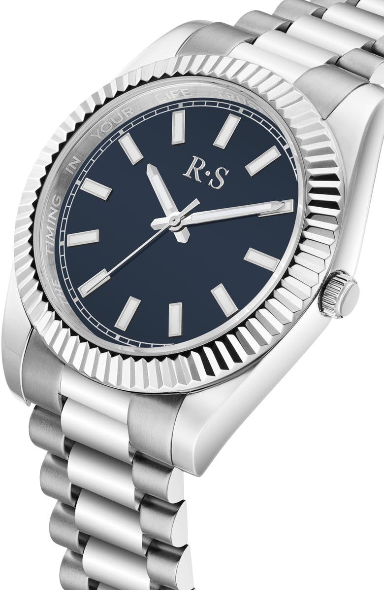 Rachie Shnay The Monaco Bracelet Watch, 40mm, Alternate, color, Midgnight Blue