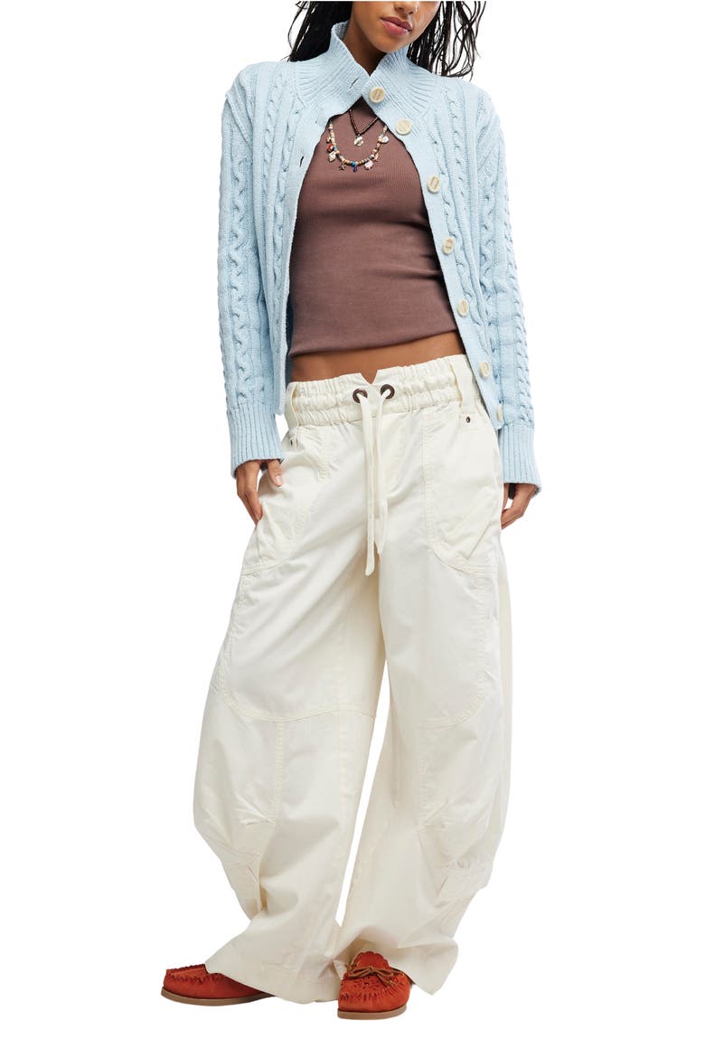 Cable Stitch Cardigan, Alternate, color, PASTEL BLUE