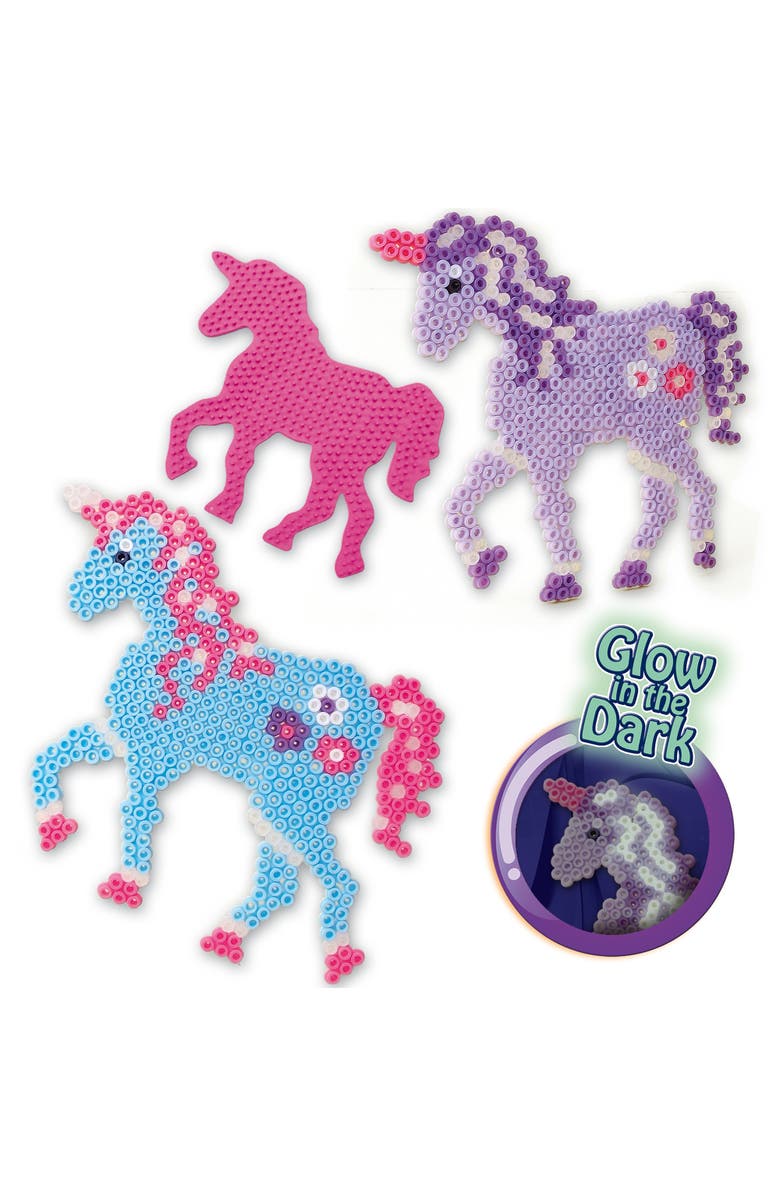 SES Creative Beedz Fantasy Horses, 1200 Fusible Iron On Beads, Kids 5+, Alternate, color, Multicolored