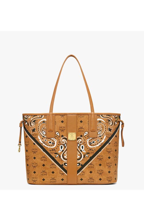 Mcm Reversible Liz Shopper In Brown