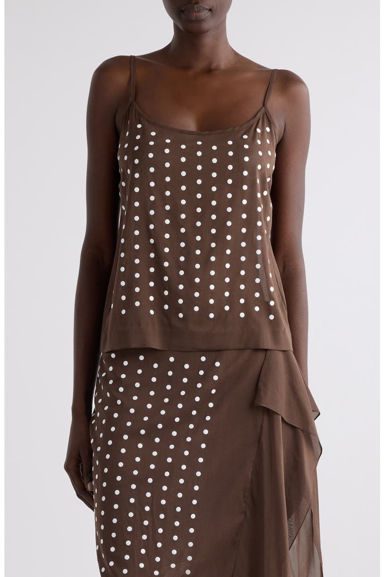 香織　Dries Van Noten キャミソール Dries Van Noten Calipso Polka Dot Stretch Silk Camisole (Women