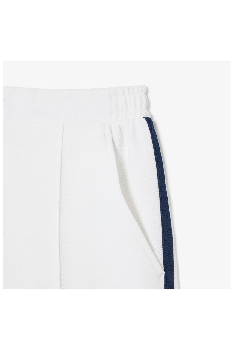 Performance Piqué Tennis Shorts, Alternate, color, 522 WHITE/ NAVY BLUE