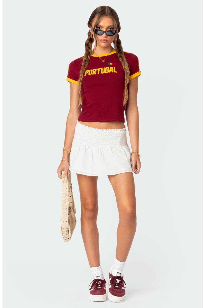 Portugal Ringer T-Shirt, Alternate, color, BURGUNDY