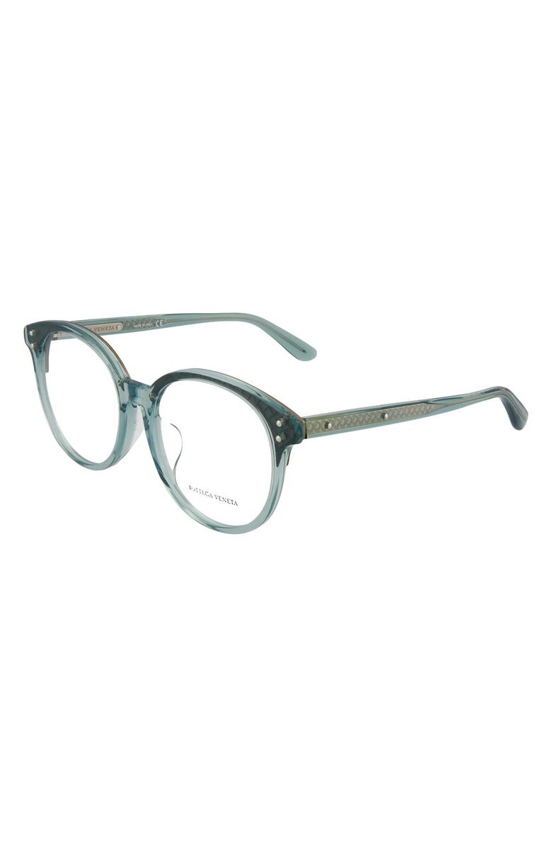 Bottega Veneta 53mm Round Optical Frames, Alternate, color,