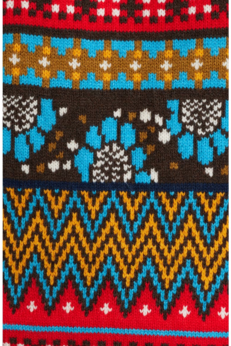 Fair Isle Vest, Alternate, color, BROWN MULTICOLOR