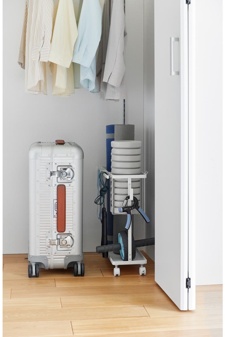 Fitness Equipment Storage Cart, Alternate, color, WHITE