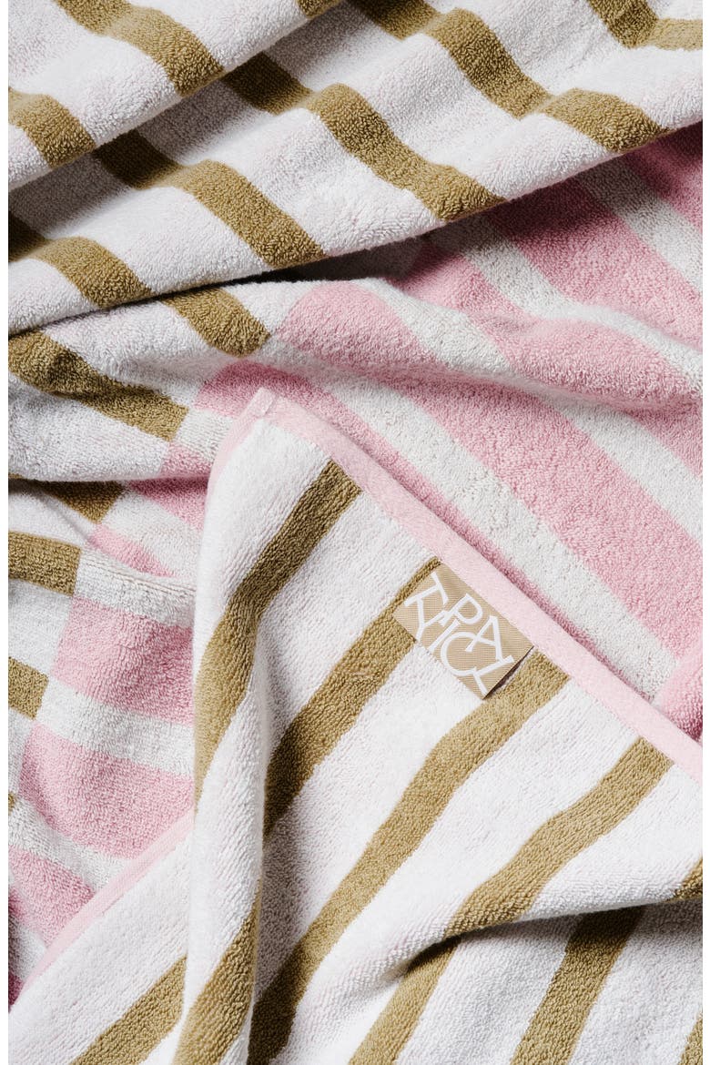 Block Swap Hand Towel, Alternate, color, WHITE/ PINK/ KHAKI