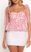 Petal & Pup Floret Tie Strap Peplum Top