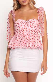Petal & Pup Floret Tie Strap Peplum Top