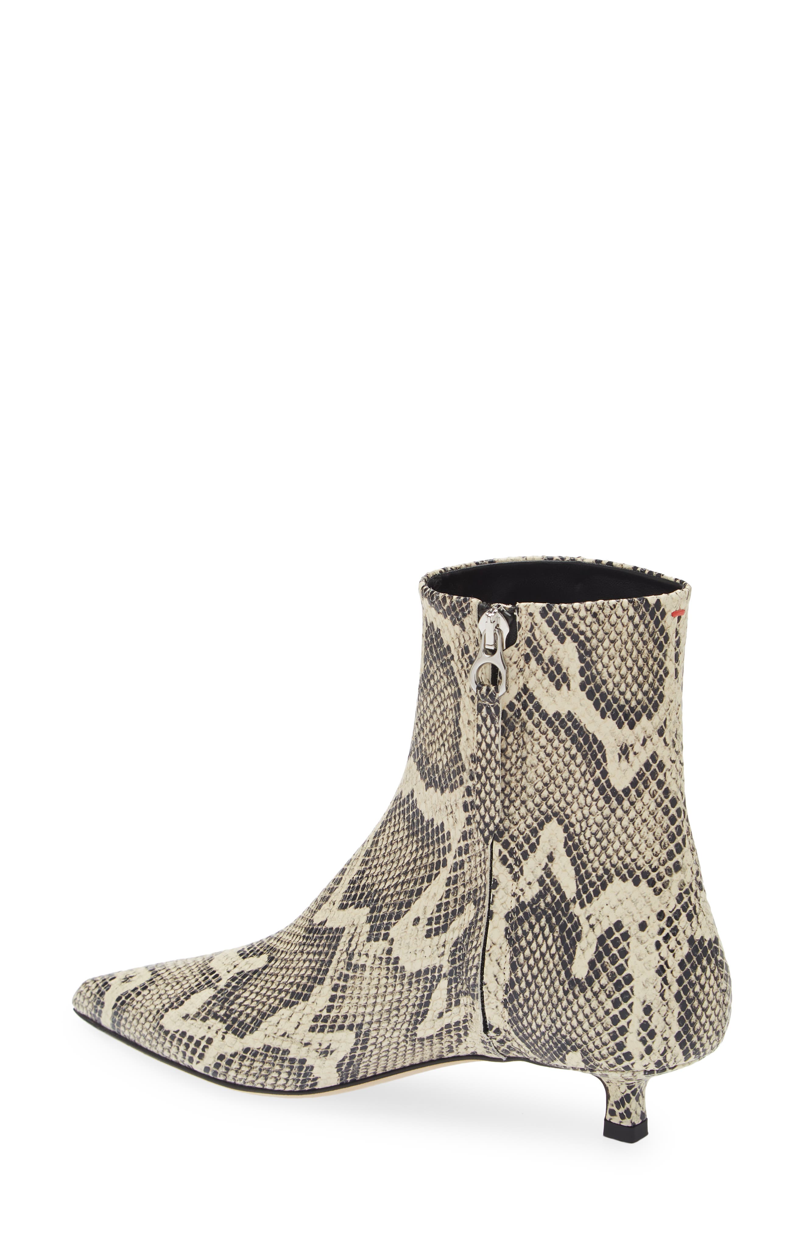 aeyde Sofie Embossed Snake Print Bootie, Alternate, color, 