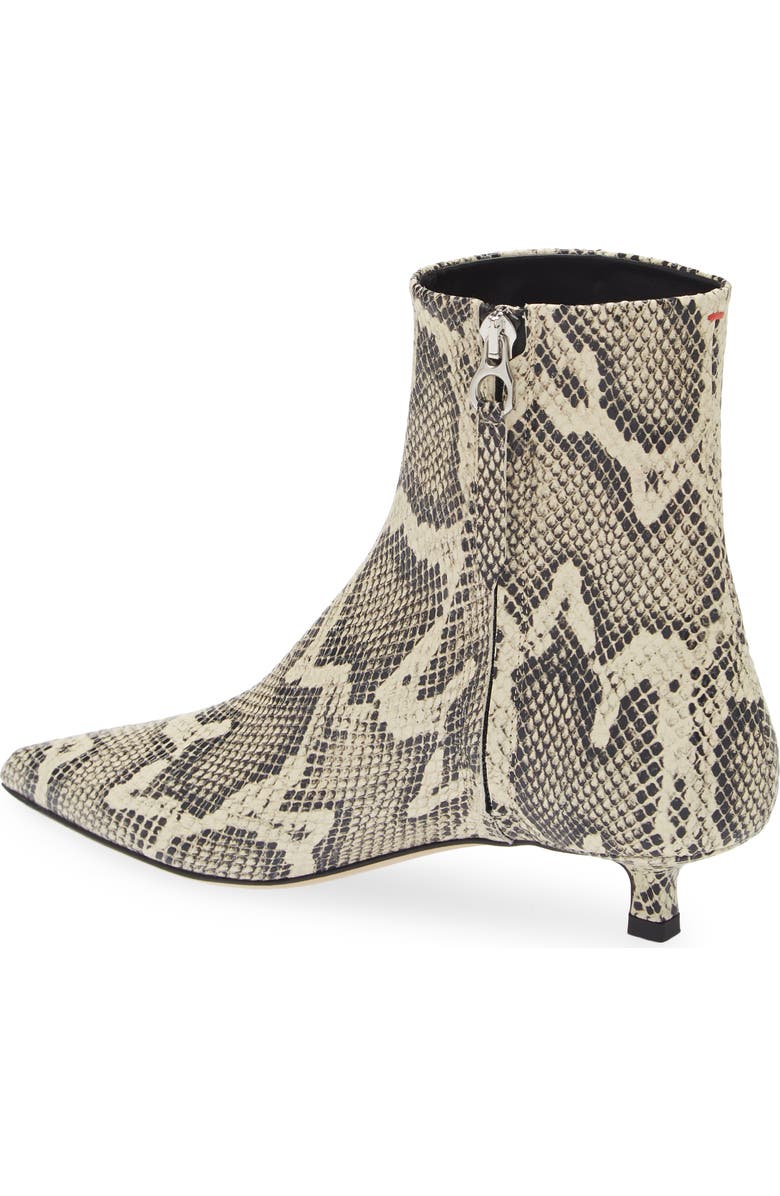 aeyde Sofie Embossed Snake Print Bootie, Alternate, color,