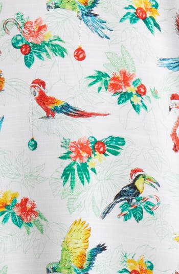 Veracruz Bay Holiday Birds Short Sleeve Button-Up Shirt