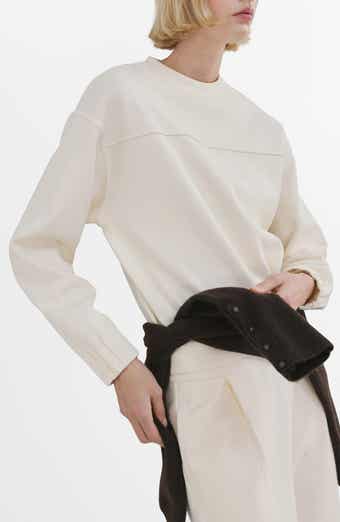 Ruched Sleeve Sweatshirt