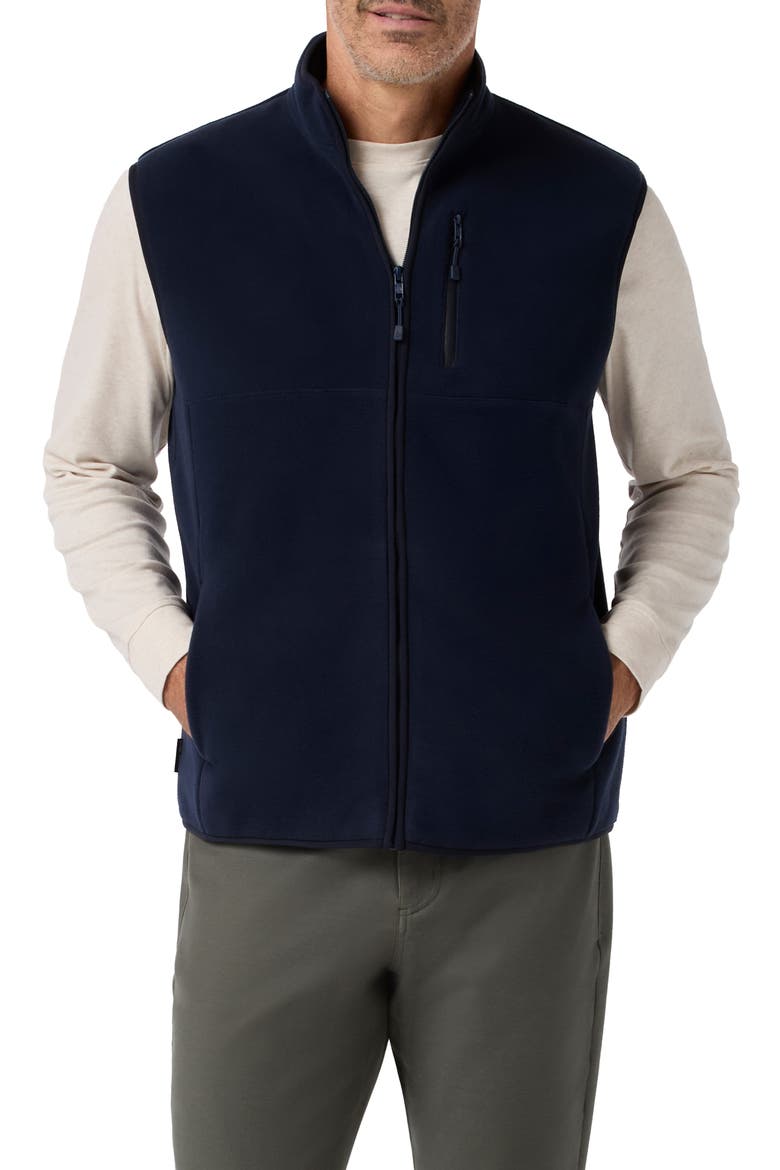 Crosby Fleece Vest, Main, color, NAVY