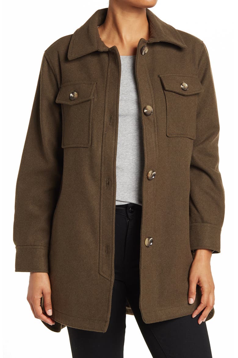 Long Collared Shacket, Main, color, LODEN