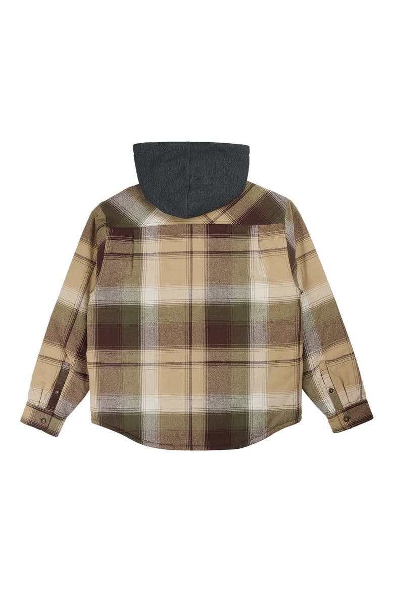 Mantra Hooded Insulated Flannel Jacket, Alternate, color, KELP