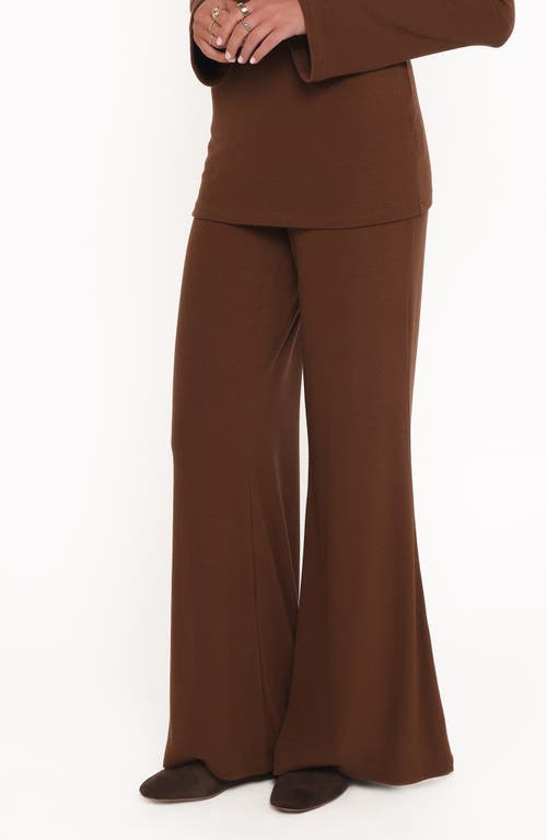 Petal And Pup Petal & Pup Selly Knit Top & Wide Leg Pants Set In Brown