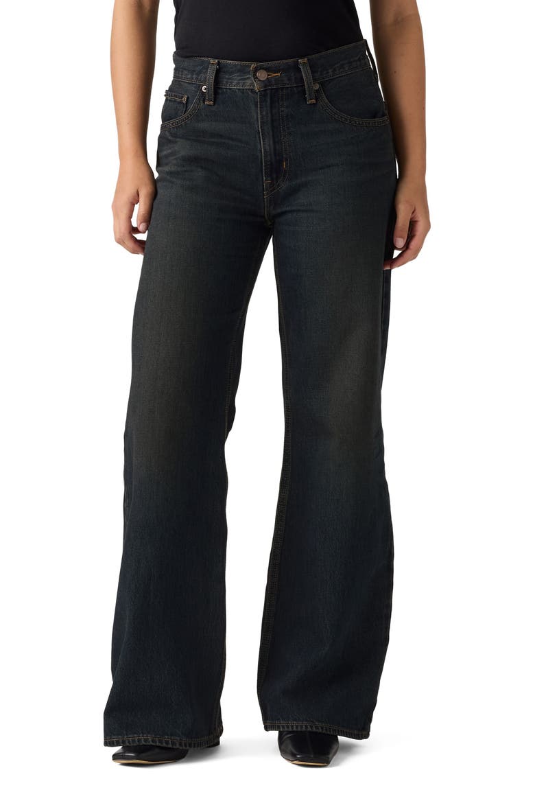 Middy Mid Rise Loose Bootcut Jeans, Main, color, DOUBLE BREWED PSK