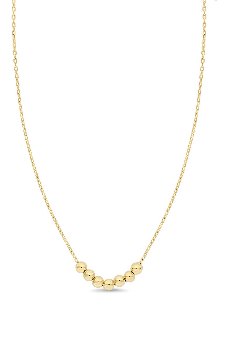 14K Yellow Gold Beaded Pendant Necklace, Main, color, 14K YELLOW GOLD