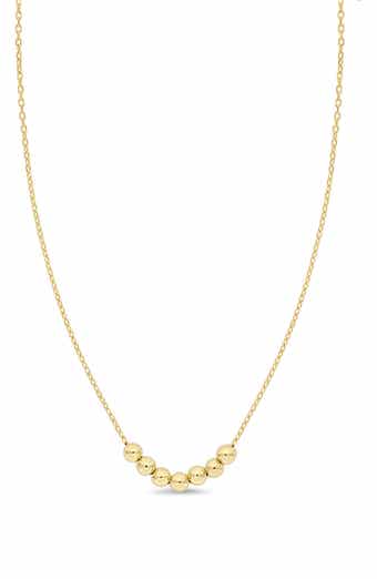 Bony Levy 14K Yellow Gold Beaded Pendant Necklace