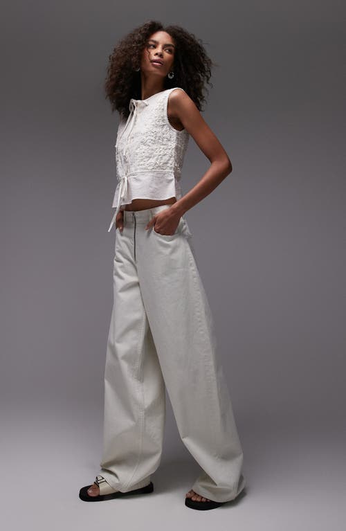 TOPSHOP TOPSHOP CROSS HATCH SLEEVELESS TOP